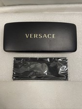 Versace Black Set Hard Cell Eyeglasses Sunglasses Medium Case Cloth Box Optical