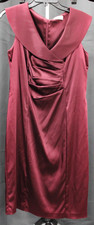 Calvin Klein Collared Wine Color Dress