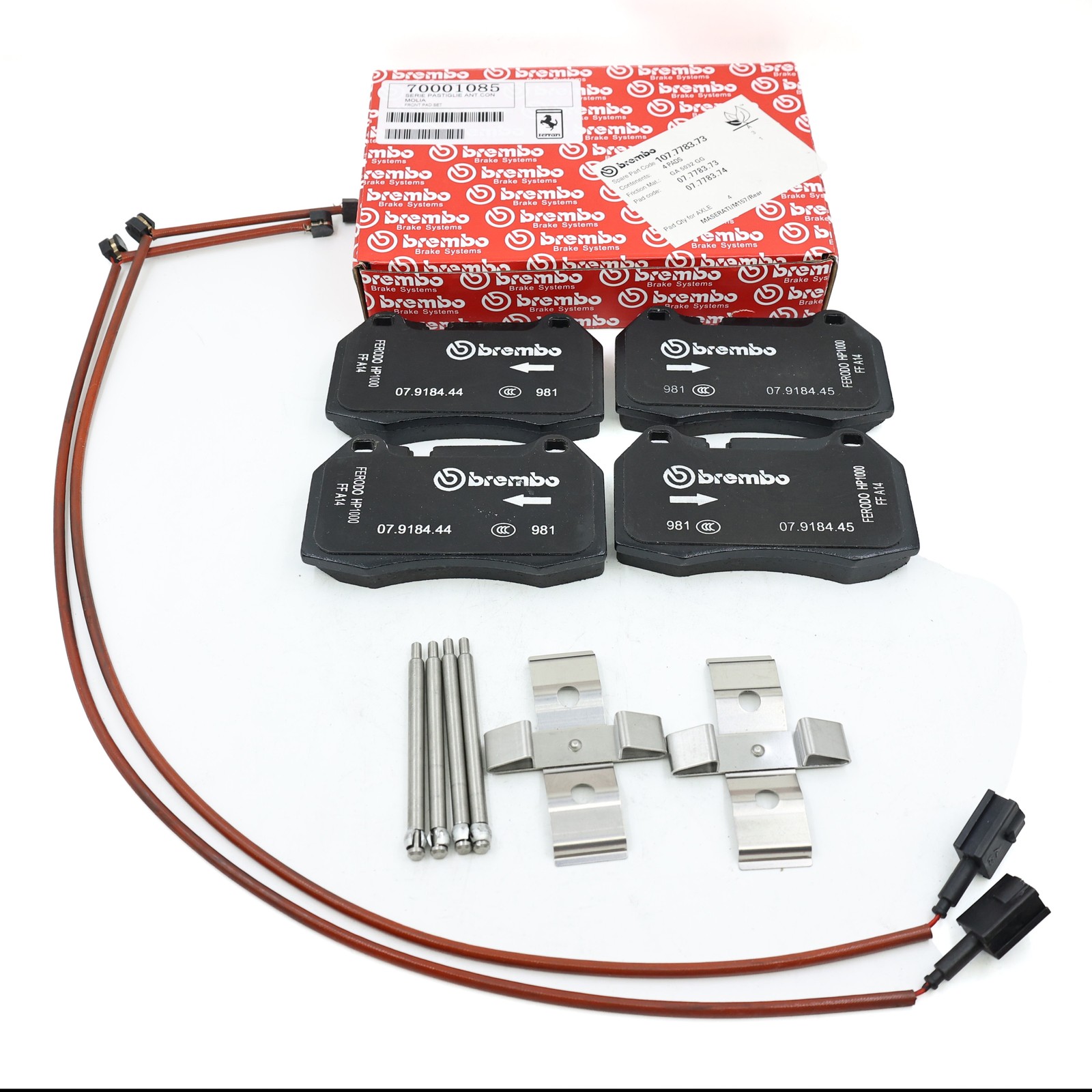 Front Brake Pad Kit 70001085 With Sensor For Ferrari 430 F430 Spider Genuine
