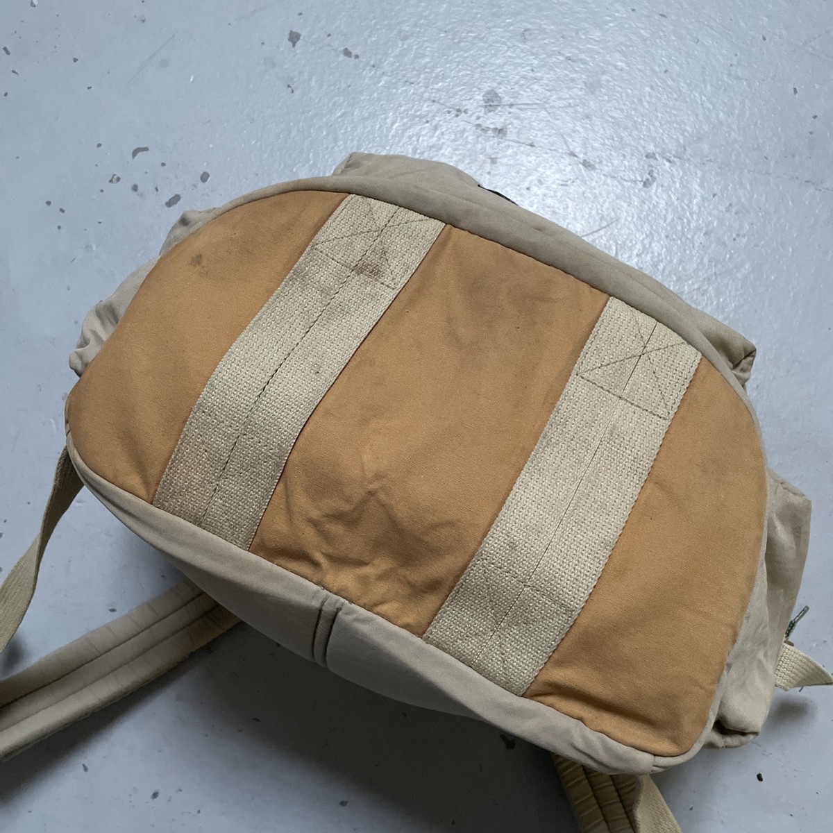 Vintage Willis & Geiger Cotton Safari Rucksack Backpack Travel Bag
