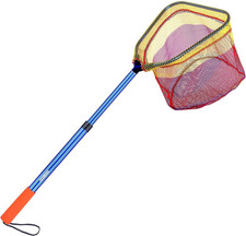 Kids Fishing Net - Telescoping Bait, Minnow, and Butterfly Net with 11.4" Depth,