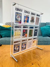 Graded Trading Card Display Case 12 Acrylic Sport Baseball PSA Slabs Rack Holder