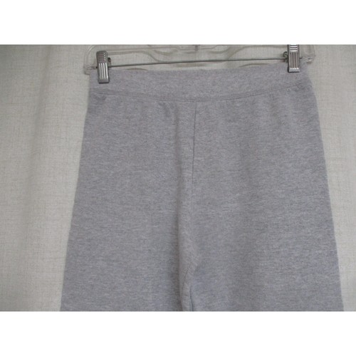HANES Grey Elastic Waistband Pockets Sweatpants Pants sz L 10 / 12 - Picture 3 of 6