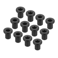 20Pcs T Shape Rubber Grommet Mount Dia 5mm ID 3mm H 8.5mm Black