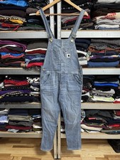 Carhartt WIP Womens Blue Denim Bib Overall Size S Tapered Workwear Carpenters