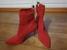 buffalo 41 Stiefeletten stretch rot strickoptik sexy