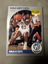 1990-91 NBA Properties Sam Mitchell [Base] #188 ROOKIE Wolves NBA 