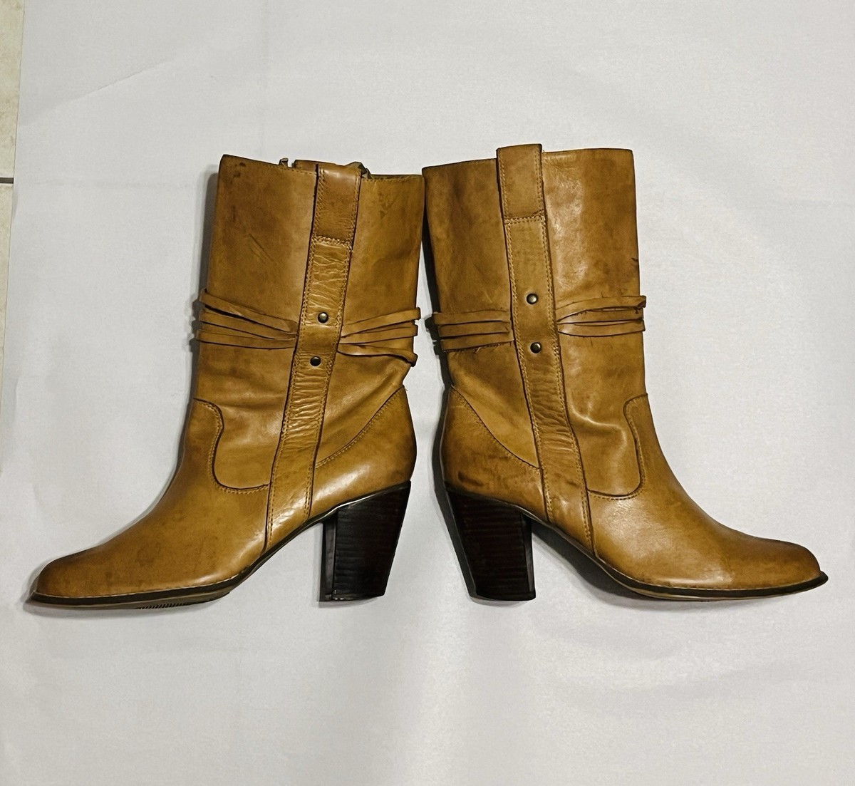 Seychelles "Make My Day" leather boots tan brown View 5