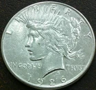 US 1926-S Peace Dollar  **