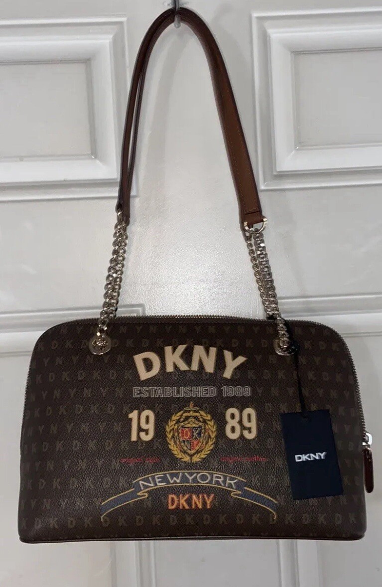 バッグ archive DKNY city leather shoulder bag DKNY CITY SHOULDER SATCHEL TRAVEL TOTE HANDBAG BLACK CROC