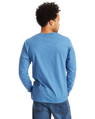 Hanes 5186 Unisex Cotton/Polyester Long Sleeve Tee Crew Neck Beefy-T T-Shirt - Picture 49 of 121