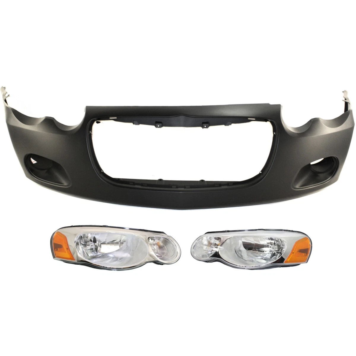 Bumper Cover Kit For 2004 2005 Chrysler Sebring Front Sedan eBay