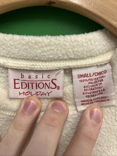 Christmas Carol Cream SZ S Christmas Sweater (Flaws) - Picture 3 of 7