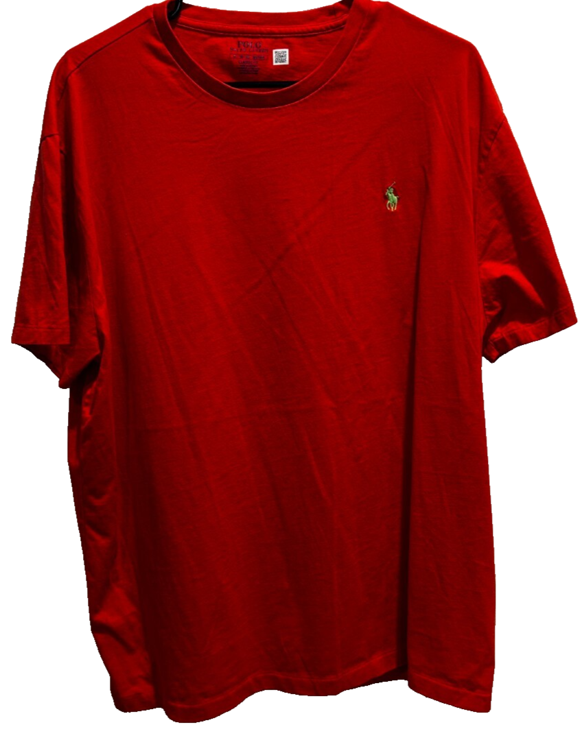 Polo Ralph Lauren Classic Fit T Shirt Uomo XL Rosso Cotone Tee Pony Logo