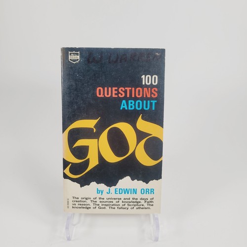 J Edwin Orr ~ 100 Questions About God (1971 Regal Paperback) | eBay