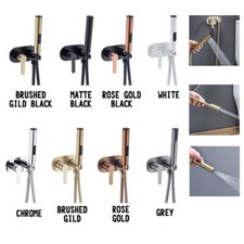 Stainless Steel 3 Ways Handheld Bidet Shattaf Sprayer Diaper Mixer Holder Set