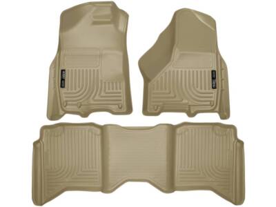 Husky Weatherbeater Mats Fit 07-11 Tundra, CrewMax/Dbl front/2nd Row 3pc Tan