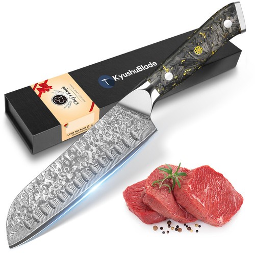 7 Inch Damascus Santoku Knife Sushi Knife Vegetable Knife VG10 Damascus Steel