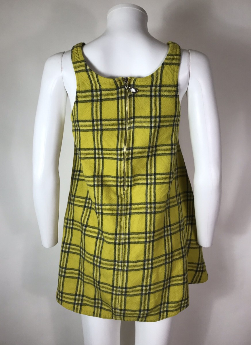 Vtg Jean Paul Gaultier Yellow Tartan 'Clueless' Micro Dress Vtg Jean Paul Gaultier Yellow Tartan 'Clueless' Micro Dress