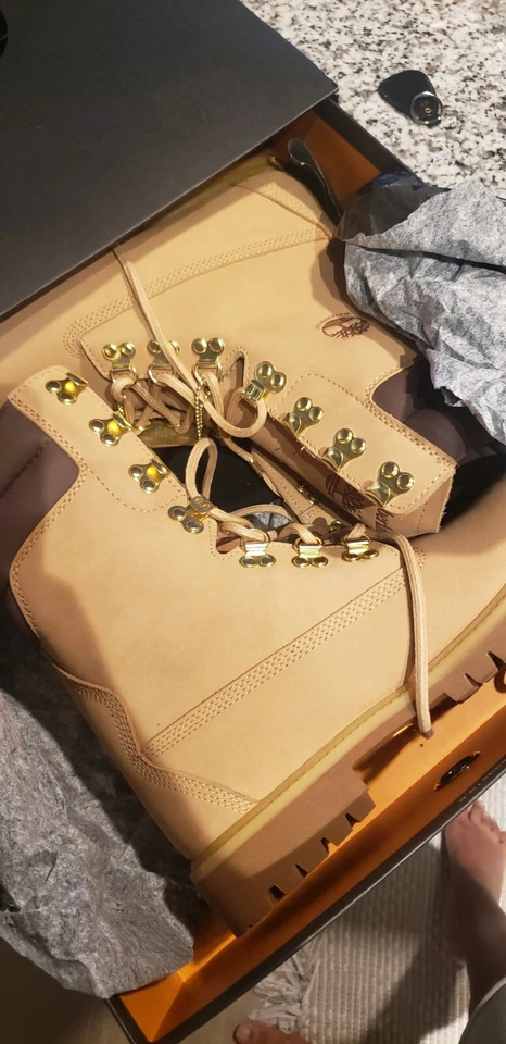 Timberland Premium Impermeable Beige Claro Nubuck - Edición 50 Aniversario Dorado Foto 3 de 4