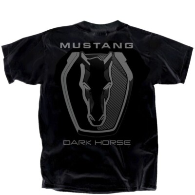 #ad #ad Ford Mustang Dark Horse Pony Black Graphic Cotton T Shirt Official Licensed $24.99