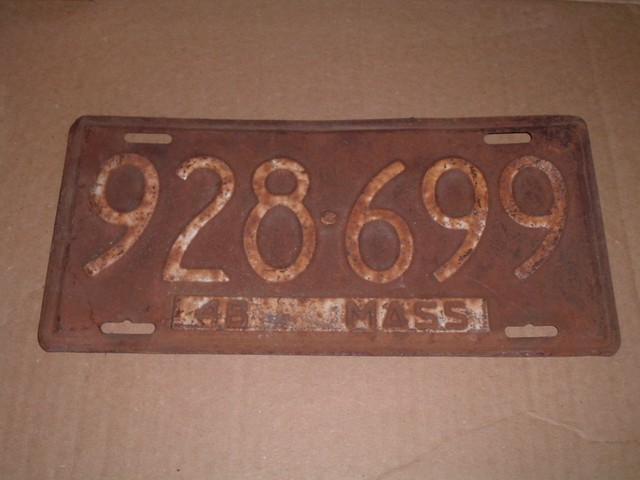1948 Massachusetts Mass License Plate 928 699 EBay