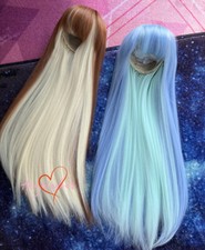 1/6 1/4 1/3 Uncle BJD Dollfie Doll Wig 8-9" 7-8" Head Long Straight Mixed Color