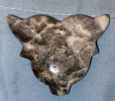 V Shape Stone Crystal Agate Gray White Brown 1.75” H X 2” W