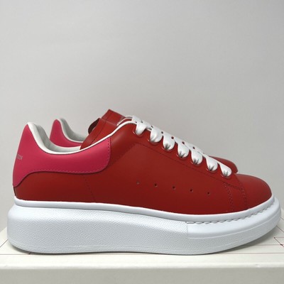 Alexander McQueen Women's Oversized Sneakers Size 38 EU/ 8 US Red White Pink
