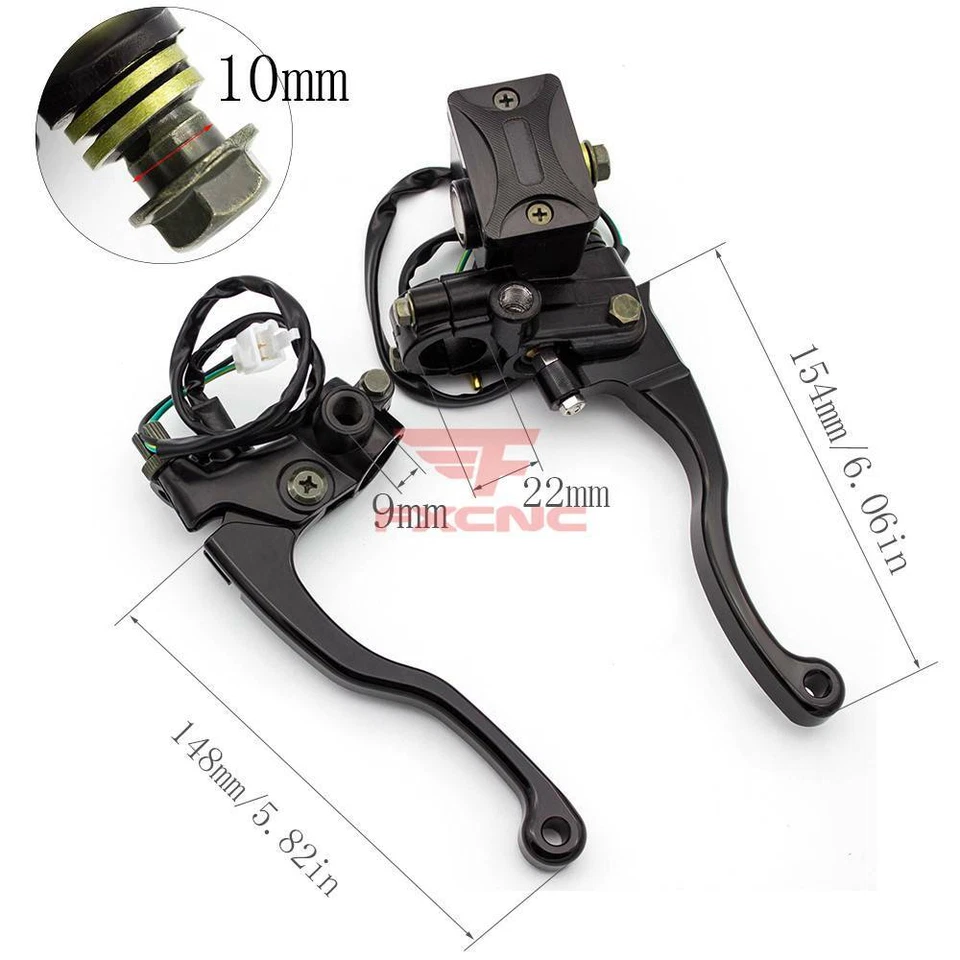 Palancas de freno de depósito de cilindro maestro para YZ125 YZ250 YZ80 XT250 XT225 WR250 Foto 2 de 4