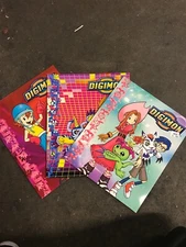 Vintage 1999 & 2000 Digimon Digital Monsters 3 School Folders New!