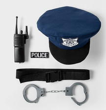 Kids' Police Officer Halloween Costume Accessories Hat Belt Badge Handcuffs