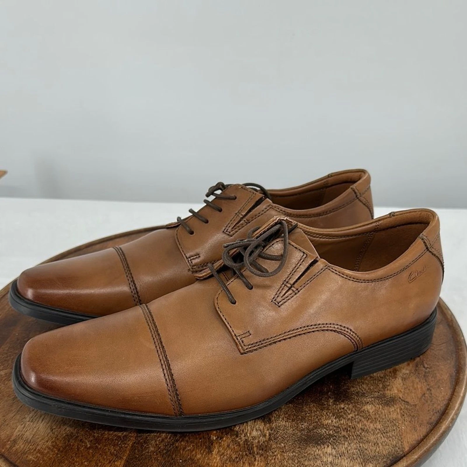 Scarpe Clarks Collection uomo 11 pelle marrone stringate eleganti Oxford comode