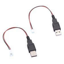 USB To XH2.54 2P Adapter Cable For Microcontroller Use 1007 24AWG Wire