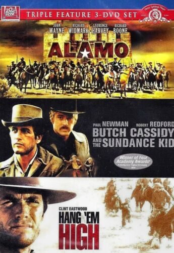 The Alamo + Butch Cassidy  + Hang Em High - John Wayne , Eastwood , Paul Newman - Picture 1 of 2