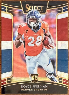 2018 Panini Select Concourse Tri-Color Prizm /199 Royce Freeman #80 RC | Broncos