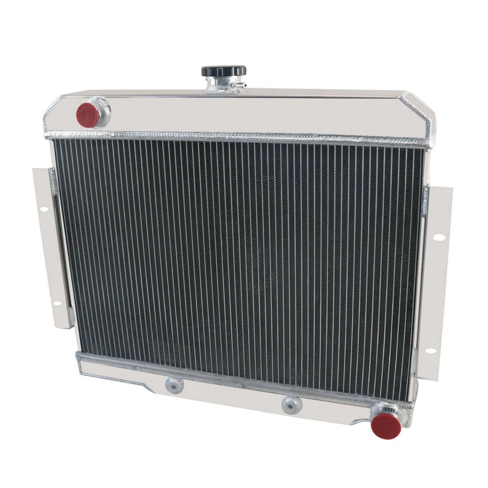 4 Row Aluminum Radiator Fit 1972-1985,1976 Jeep CJ5 CJ6 CJ7 Chevy V8 Conversion Foto 3 de 4
