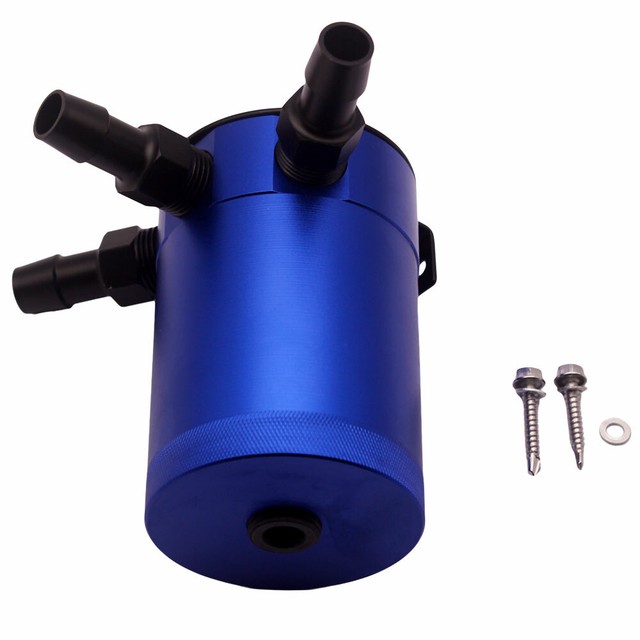 Universal 3Port Oil Catch Can Tank Reservoir Air Oil Separator Racing
