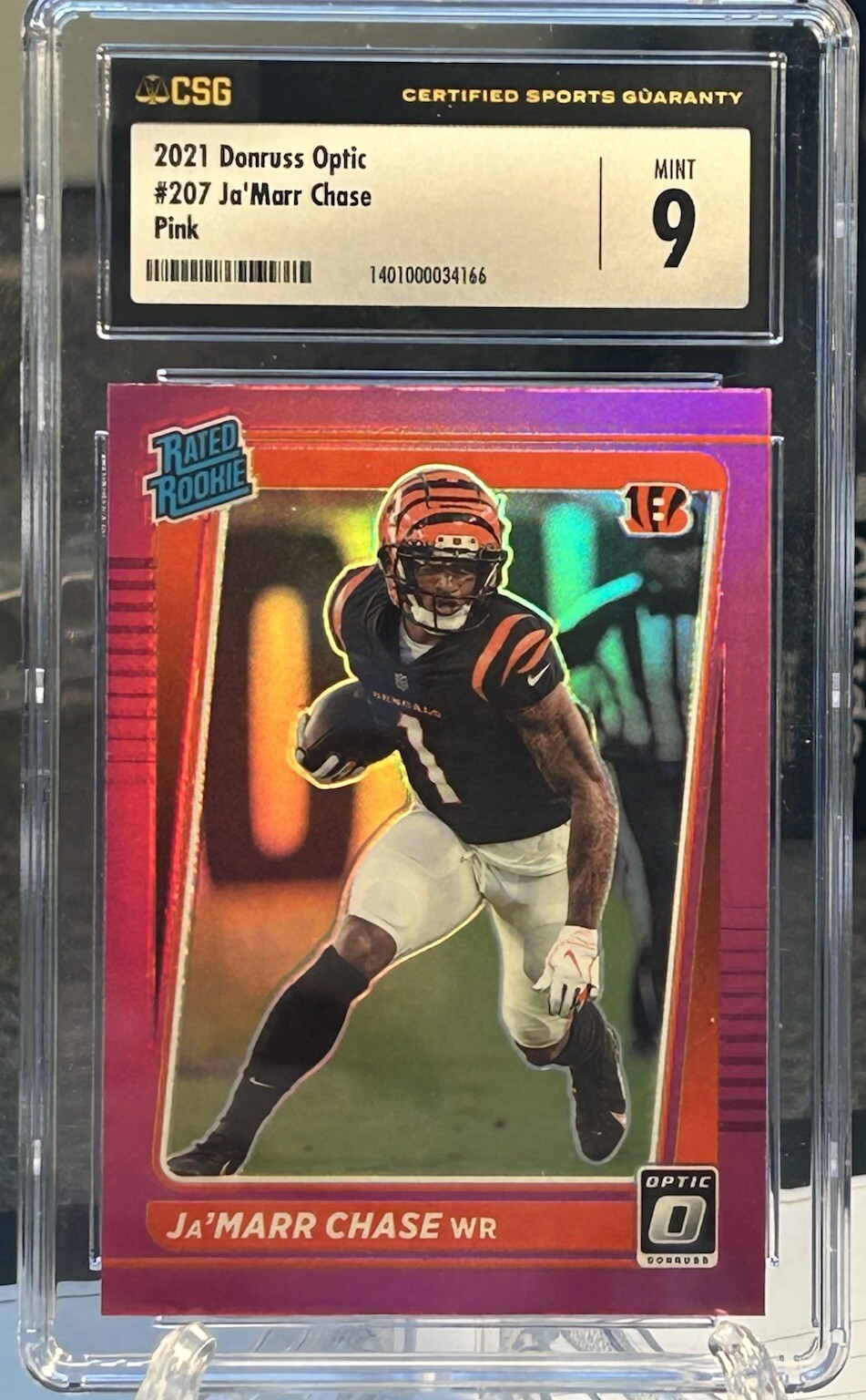 2021 Panini Donruss Optic - Rated Rookie #207 Ja'Marr Chase (RC) (IN - Foto 12