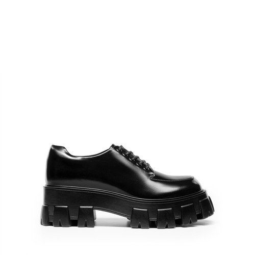 Damenschuhe Plateau Oxford-Schuhe klobig Schnürschuhe bequem elegant - Bild 8 von 27