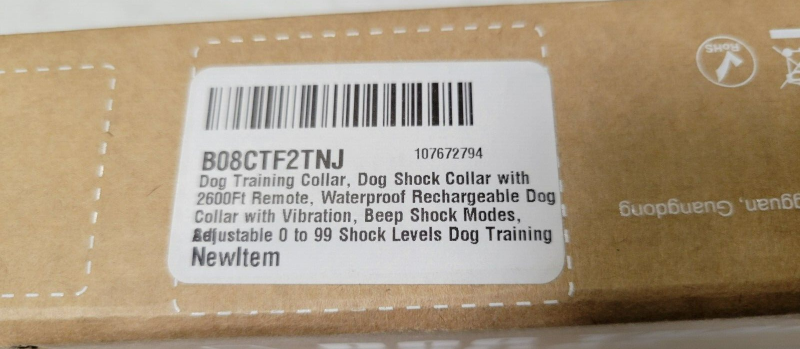 NVK TC20 Waterproof Dog Training Shock Collar Black NEW SEALED eBay