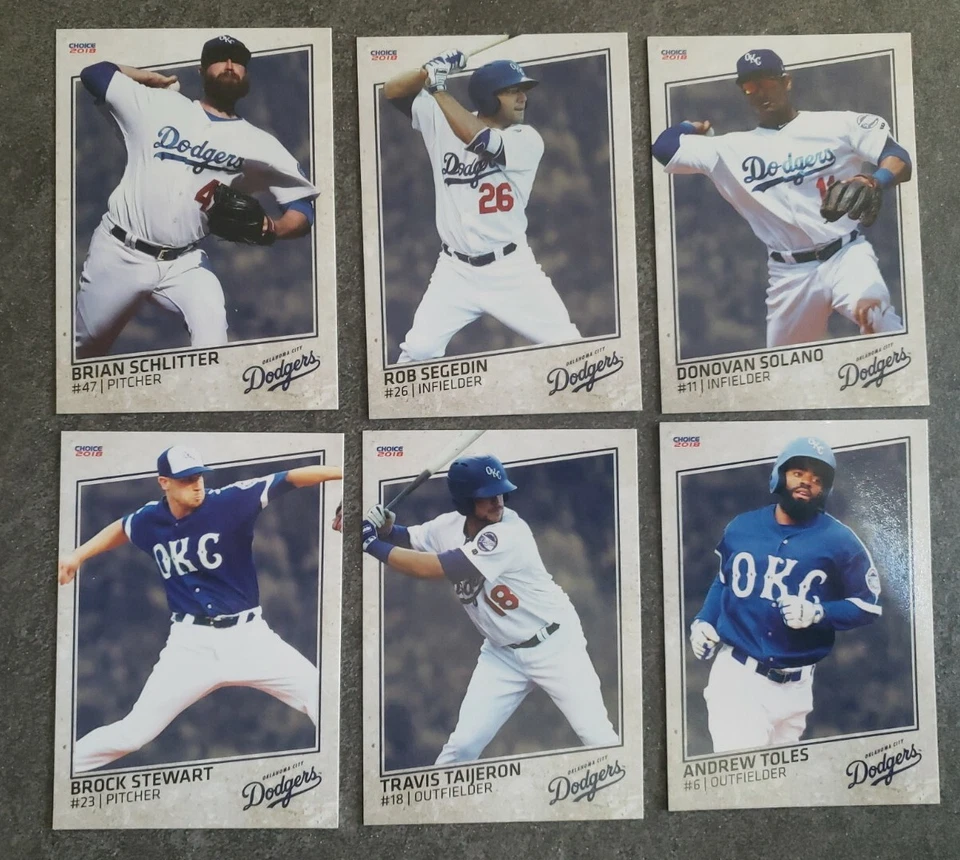 2018 Oklahoma City Dodgers SINGLE CARDS from Team Card Set - CHOOSE YOUR PLAYER - Image 4 of 4