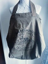 Borsa a tracolla CAMPOMAGGI tote bag stampa logo tela casual kaki USATA