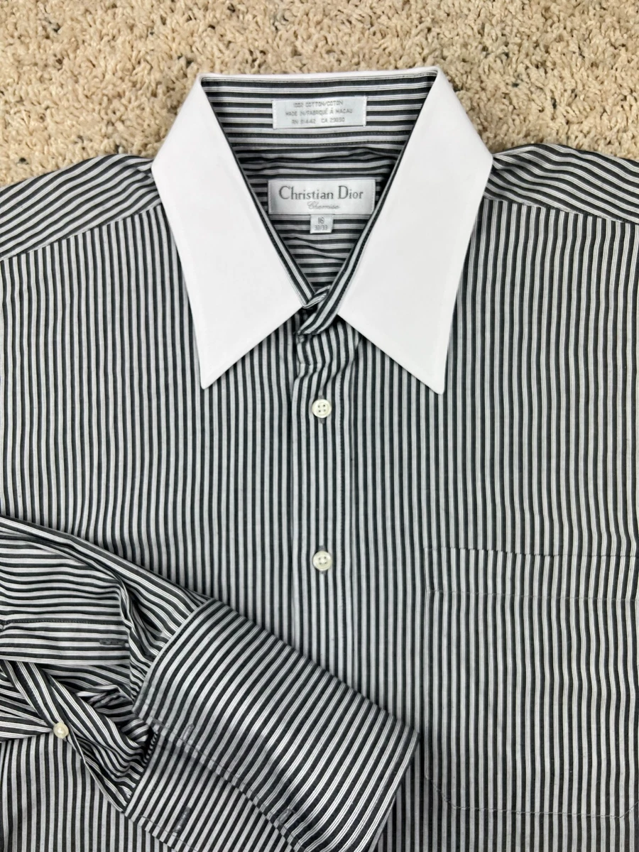 men’s striped dress shirt