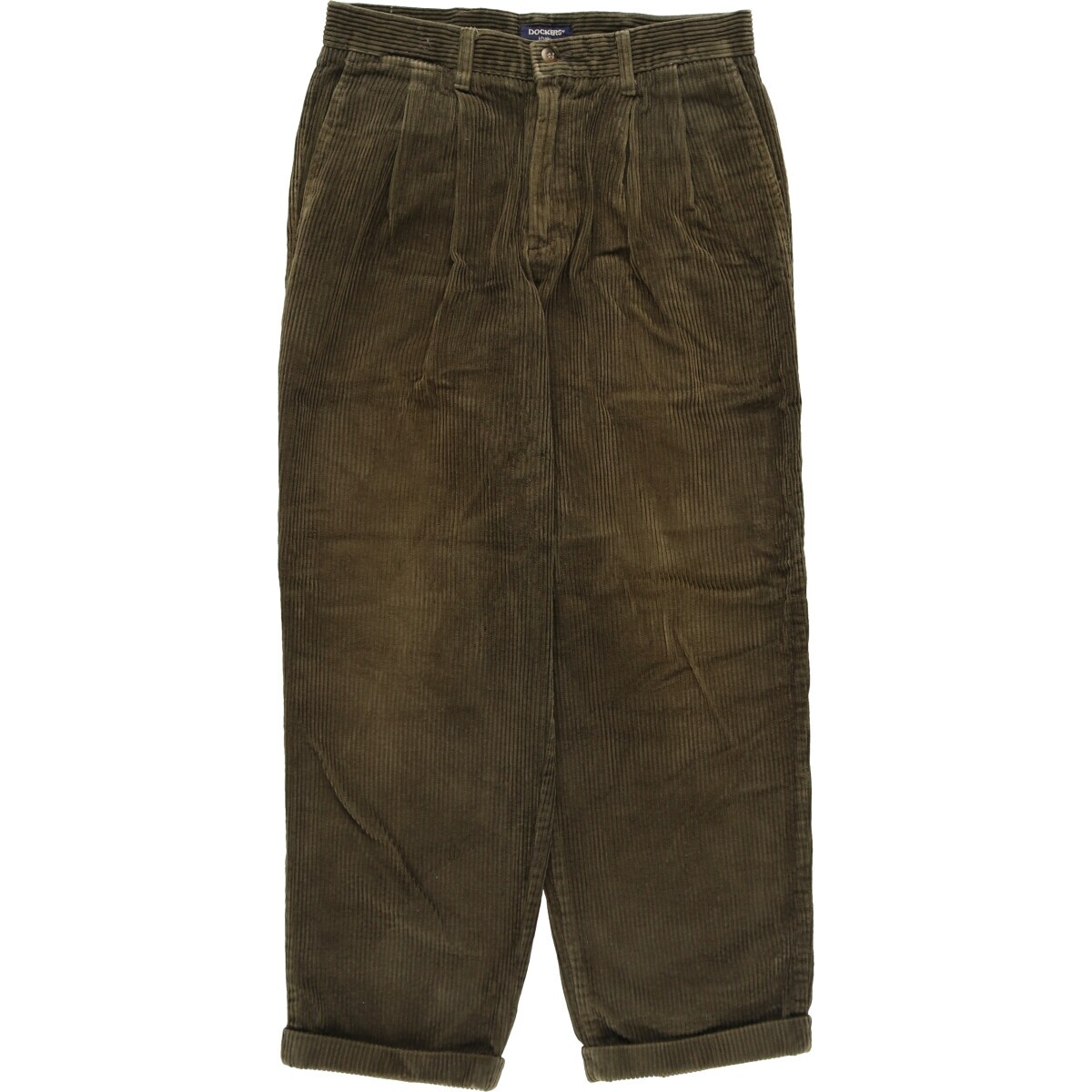90'S Levi's DOCKERS Khakis wide ribbed two-pleat corduroy