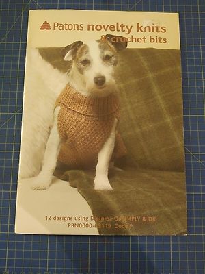 Patons Neuheit Stricken & Häkeln Teile 12 Designs Strickmuster Haustier Kleidung