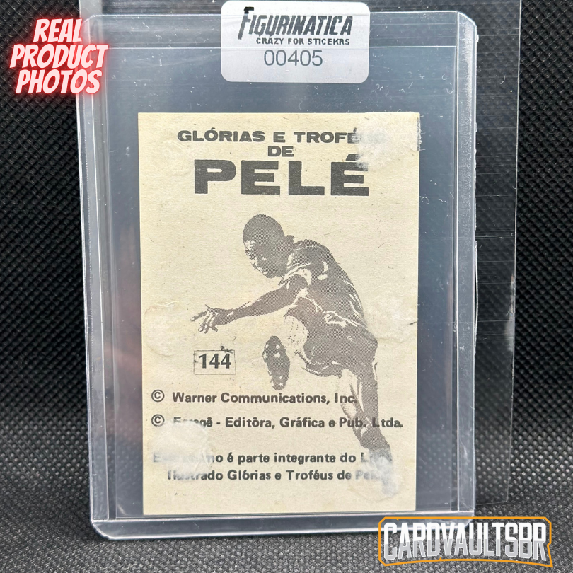 1977-1978 Pelé in Italy Jersey Glorias e Trofeus Sticker Removed