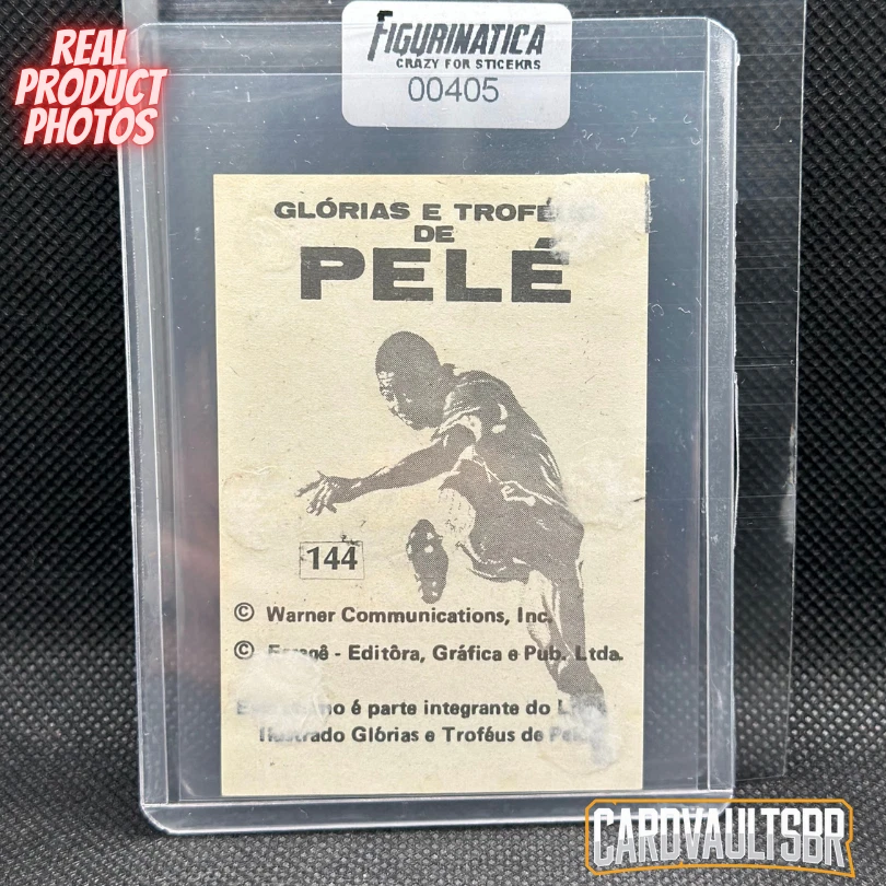 1977-1978 Pelé en Italia Jersey Glorias e Trofeo Pegatina Eliminada Ultra Rara Foto 2 de 3