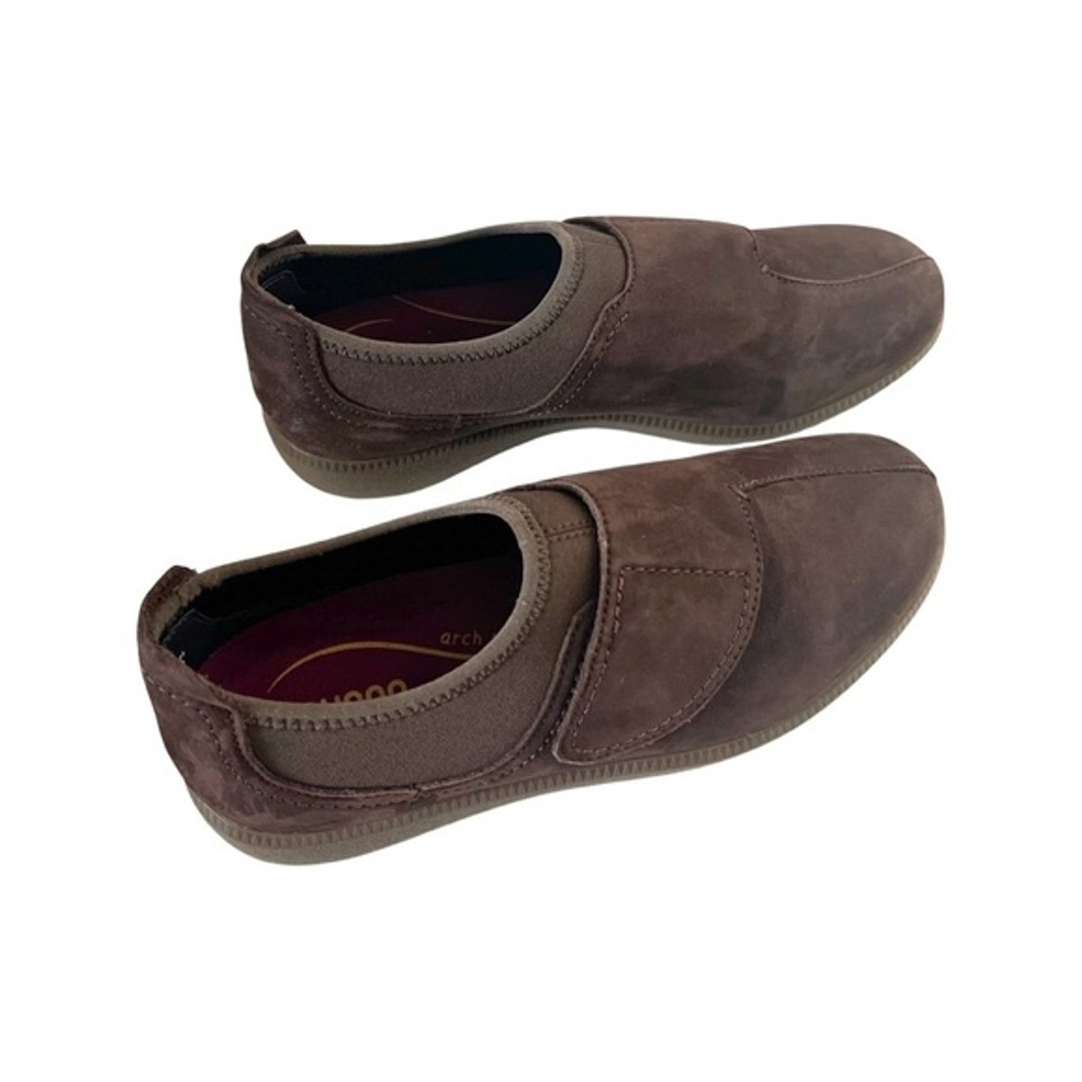 Munro Janis Slip On Sneaker‎ Size 10 Brown Leather Cushioned MUNRO JANIS BROWN NUBUCK SLIP ON SNEAKER US | Mercari main image 3