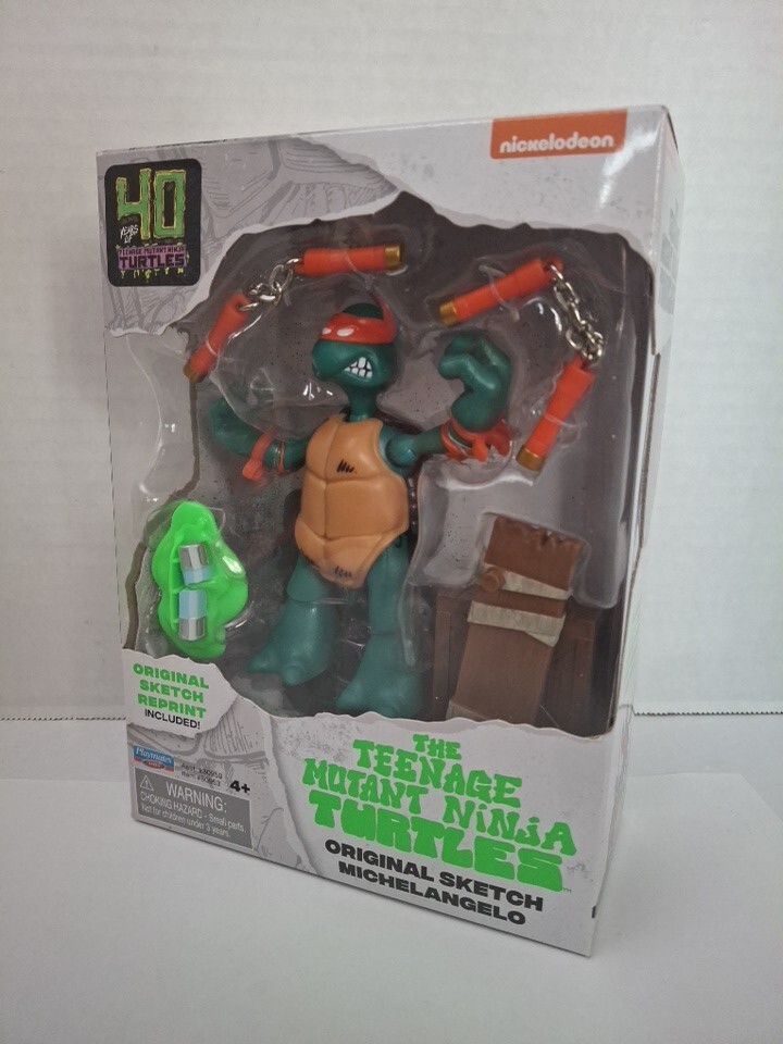 Teenage Mutant Ninja Turtles Michelangelo 40th Anniversary Original Sketch Figure NEW